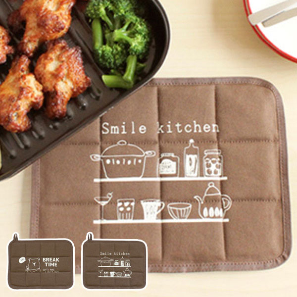 鍋敷き ニコット グリルパンなべ敷き ( 鍋しき なべ敷き ナベ敷き グリルパン用 長方形 角型 ワイド 鍋敷 鍋置き なべしき キッチン用品 キッチン雑貨 キ...