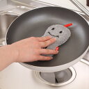 食器用スポンジ ニコニコスポンジ グッド ループ付き ( 台所用スポンジ 食器洗いスポンジ コップ グリル 食器 水だけで落ちる クリーナー スポンジ 食器用クリーナー 食器用 皿洗い キッチン グレー かわいい )【3980円以上送料無料】