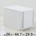 収納ケース コンビネーションケース スリムL 2630 幅26×奥行44.7×高さ29.9cm ( 収納ボックス 衣装ケース 引き出し 約 奥行45 収納 クローゼット 積み重ね 衣類収納 プラスチック ホワイト 洋服 衣類 ケース おしゃれ 日本製 )【3980円以上送料無料】