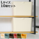 収納ボックス カタス L カラーボックス インナーボックス 引き出し 同色10個セット ( 収納ケース 前開き 収納 プラスチック ケース ボックス 日本製 小物収納 スタッキング 小物入れ おもちゃ箱 衣類収納 インナーケース おしゃれ )【3980円以上送料無料】