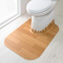 トイレマット 吸着 拭けるトイレマットウッド ロング 60×85cm ( 送料無料 おくだけ吸着 足元マット トイレタリー トイレ マット 拭ける 吸着トイレマット 抗菌 アンモニア消臭加工 消臭 木目調 日本製 ) 【3980円以上送料無料】