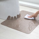 トイレマット 吸着拭けるフロアトイレマット 無地ショート ( トイレ マット 吸着 消臭 切り込み付き 拭ける 厚さ2mm 日本製 トイレグッズ お手入れ簡単 ...