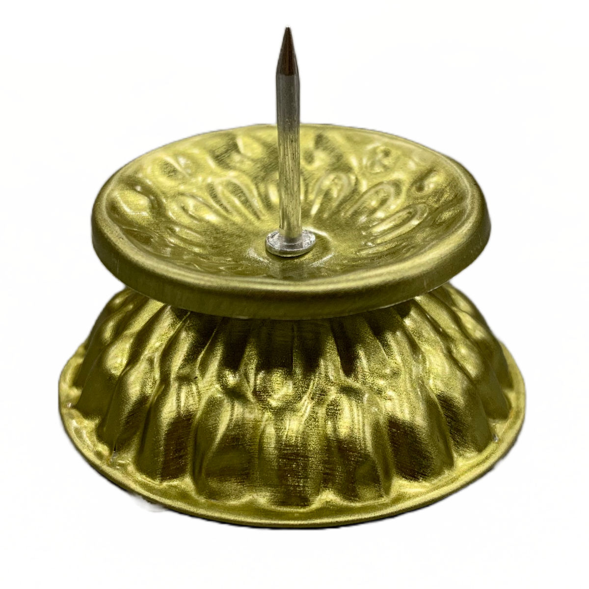 ローソク立て 菊ダルマ 金 ( 灯明 明かり 飾り ろうそくたて ろうそく ローソク立て 仏具 お彼岸 彼岸 法要 法事 仏壇用 仏具用品 祭壇 一周忌 モダン...