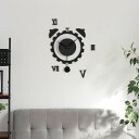 時計 掛け時計 DIY CLOCK ブラック ウォールクロック アナログ ( 壁時計 壁掛け時計 インテリア リビング 壁 貼る 貼り付け 簡単 特大 おしゃれ...