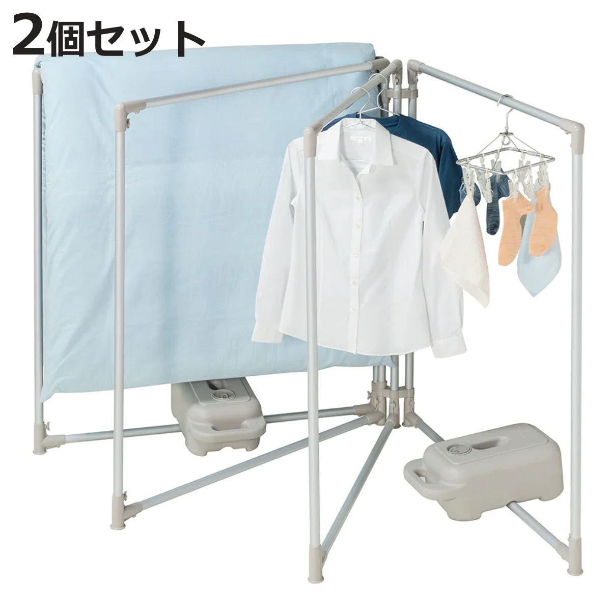 ブロー 重し 物干し台用 2個セット （ おもし ものほし台用 重り 2個 物干し台 転倒防止 重石 水 砂 固..