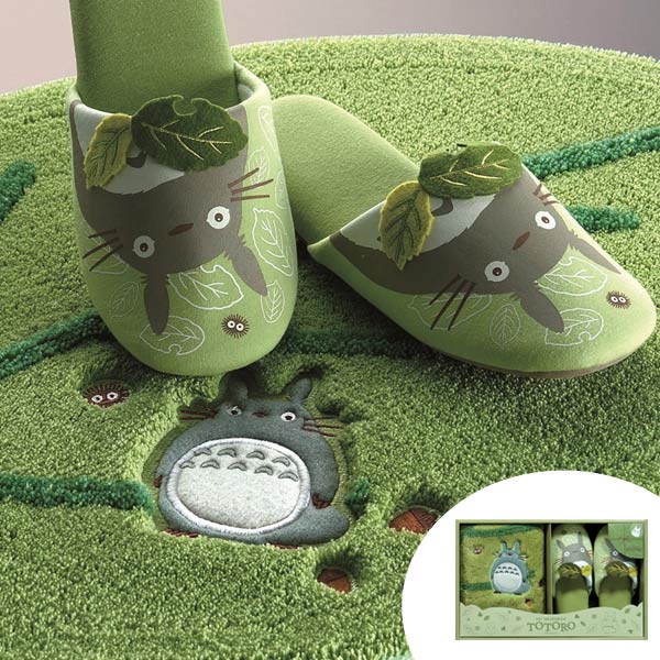 トイレ2点セット はじまして となりのトトロ トイレマット スリッパ ギフトセット （ 送料無料 キャラクター トトロ ギフト ジブリ キャラ ギフト用 贈り物 出産祝い 引越し祝い マット トイレ トイレ用品 トイレタリー ） 【3980円以上送料無料】のサムネイル