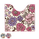 トイレマット シャーロット 約55×60cm ( トイレ マット 足元マット 洗える 花柄 トイレタリー 洗濯可 55×60 グレー ローズ )【3980円以上...