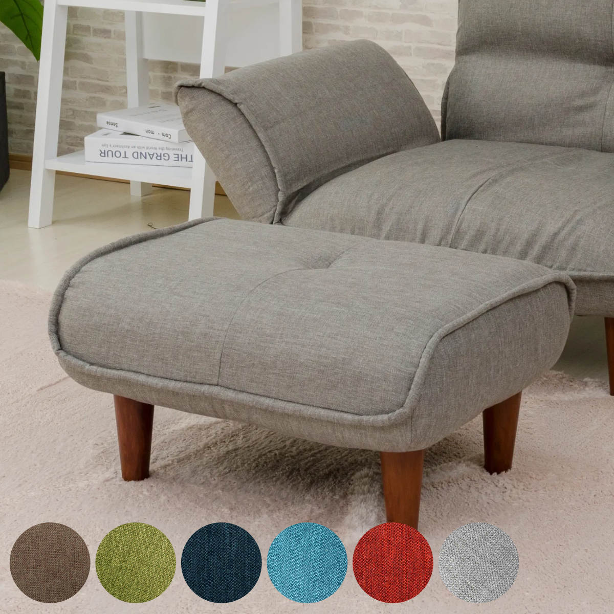 オットマン 座面高30.5cm タスク （ 足置き スツール サイドテーブル ファブリック ポケットコイル シンプル 北欧風 モダン 日本製 完成品 ）【3980円以上送料無料】