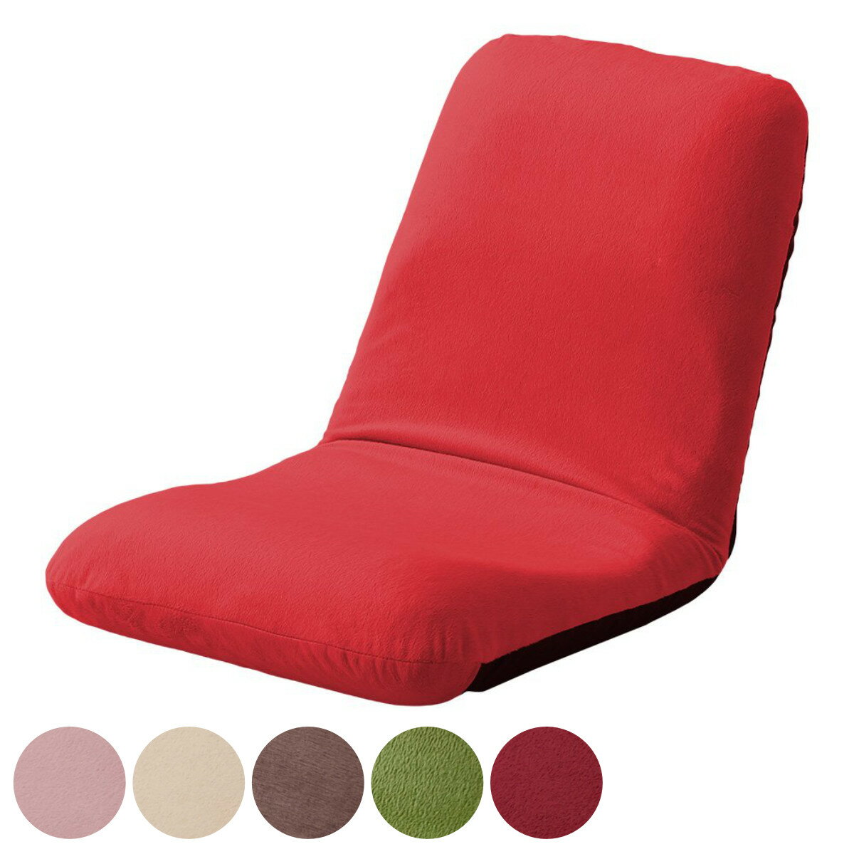 座椅子 コンパクト Mサイズ 背筋ピン座椅子 起毛 （ もこもこ ふんわり テクノ生地 座いす 椅子 いす ..