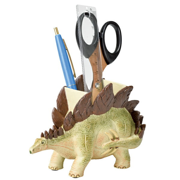 ステーショナリースタンド ペン立て 文房具 ステゴサウルス 恐竜 ( ペンスタンド 鉛筆立て 収納 デスク 文房具 文具 デスク収納 収納用品 デスク周り 整理...