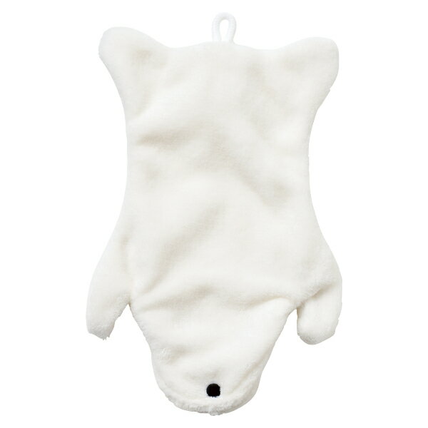 ハンドタオル シロクマ タオル アニマルタオル 動物 かわいい （ 手拭き マイクロファイバー おもしろタオル タオルハンカチ 吸水 速乾 噛みつき 手を入れる おもしろ雑貨 グッズ プレゼント 白くま ）【3980円以上送料無料】