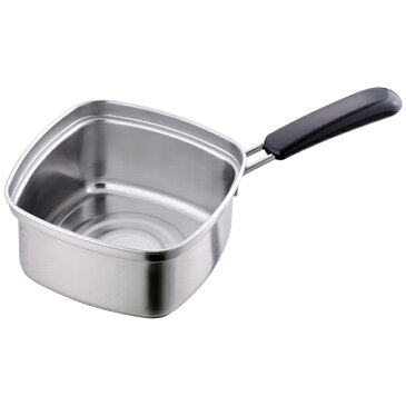 片手鍋 四角いラーメン鍋 角型 深型 15cm IH対応 ( ガス火対応 ラーメン鍋 角型鍋 調理器具 深型鍋 深鍋 調理用品 ラーメン 冷凍うどん 小鍋 )【3980円以上送料無料】