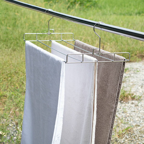 洗濯ハンガー フックが折りたためるバスタオルハンガー 5枚干し （ 送料無料 バスタオル ハンガー 物干..