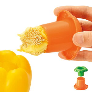 ヘタ取り ピーマン パプリカ 食洗機対応 大小2個セット フルベジスマイル ( へた取り 種取り ヘタとり へたとり 種とり タネ取り 種抜き タネ抜き たね抜き 時短 下ごしらえ キッチンツール 便利グッズ )【3980円以上送料無料】