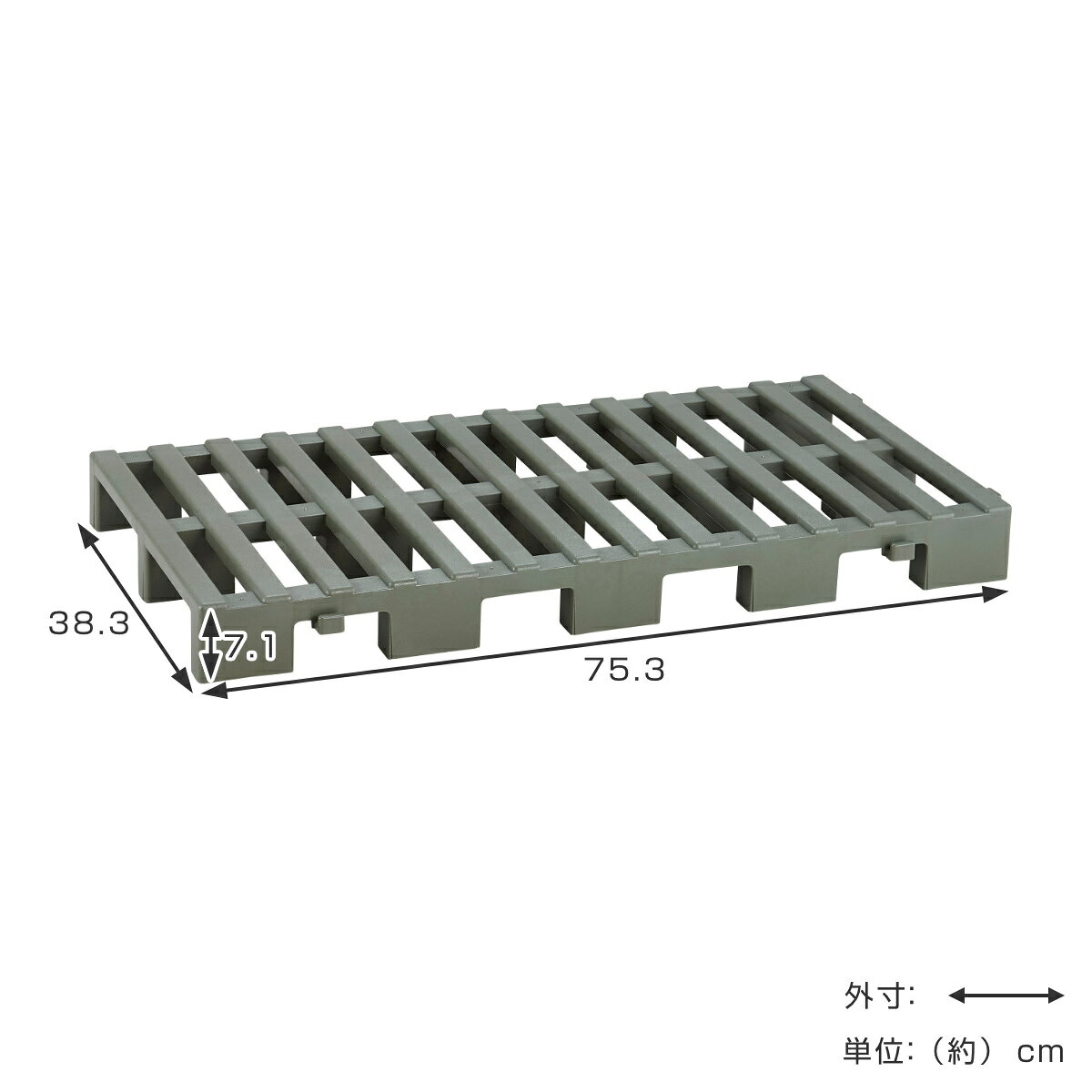 押し入れすのこ クリーンパレット 連結タイプ 1台入り 幅38.3×奥行75.3×高さ7.1cm ...