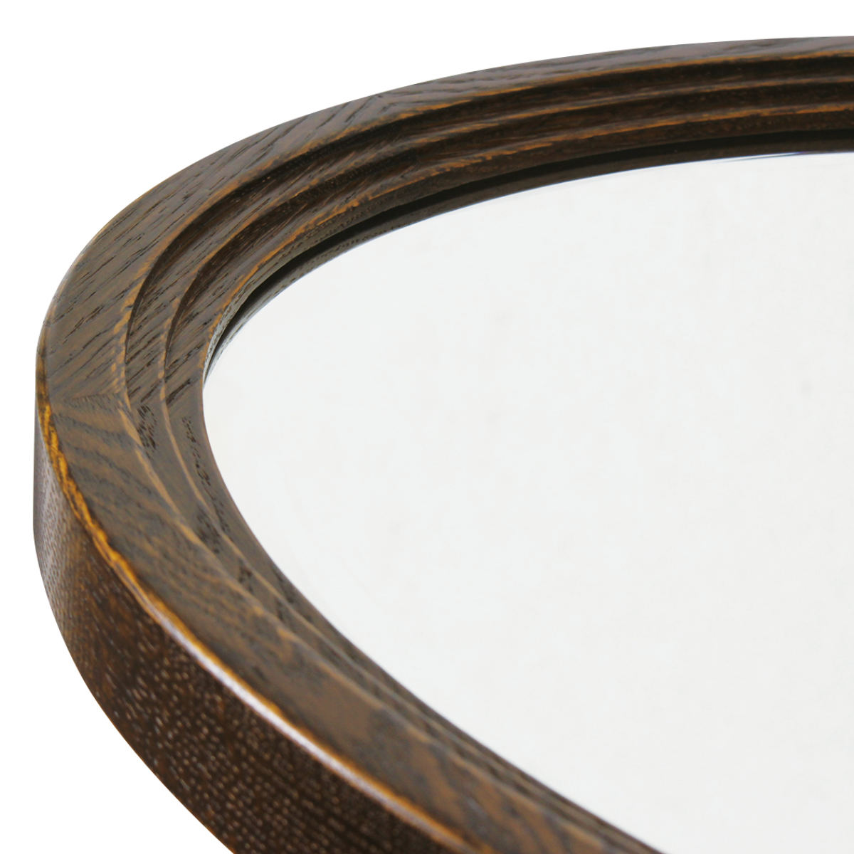 ウォールミラー 壁掛け 45×60cm 日本製 オーバル ( 鏡 おしゃれ ミラー 木製 丸 楕円 クラシック風 アンティーク風 玄関 リビング 寝室 ) 【3980円以上送料無料】 [2]