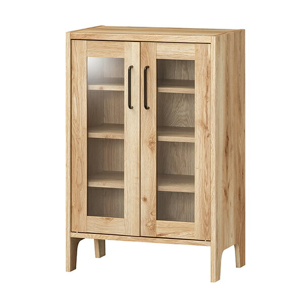 ガラスキャビネット 幅58.1cm 食器棚 扉収納 アメリカンビンテージ （ カップボード キッチン収納 リビングボード ガラス扉レンジ台 キッチン家具 台所家具 台所収納 すきま収納 食器収納 キッチンボード ）【3980円以上送料無料】