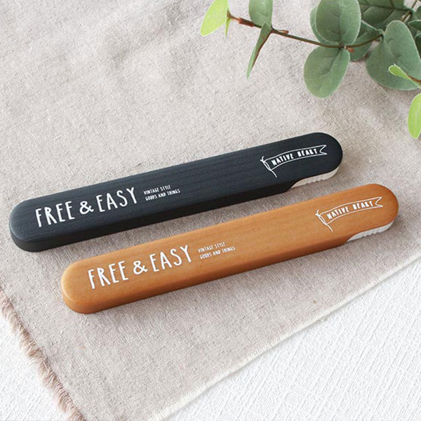 箸&箸箱セット 箸 箸箱 NATIVE HEART 木目箸箱セット FREE&EASY 18cm ( シンプル お箸 ハシ カトラリー 箸ケース 女子 大人 日...