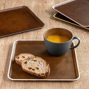 トレー 正角 24cm 木目調 issoo ecco ( トレイ カフェトレー お盆 スクエア 正方形 軽い 割れにくい アウトドア 持ち運び 子ども お年寄り...