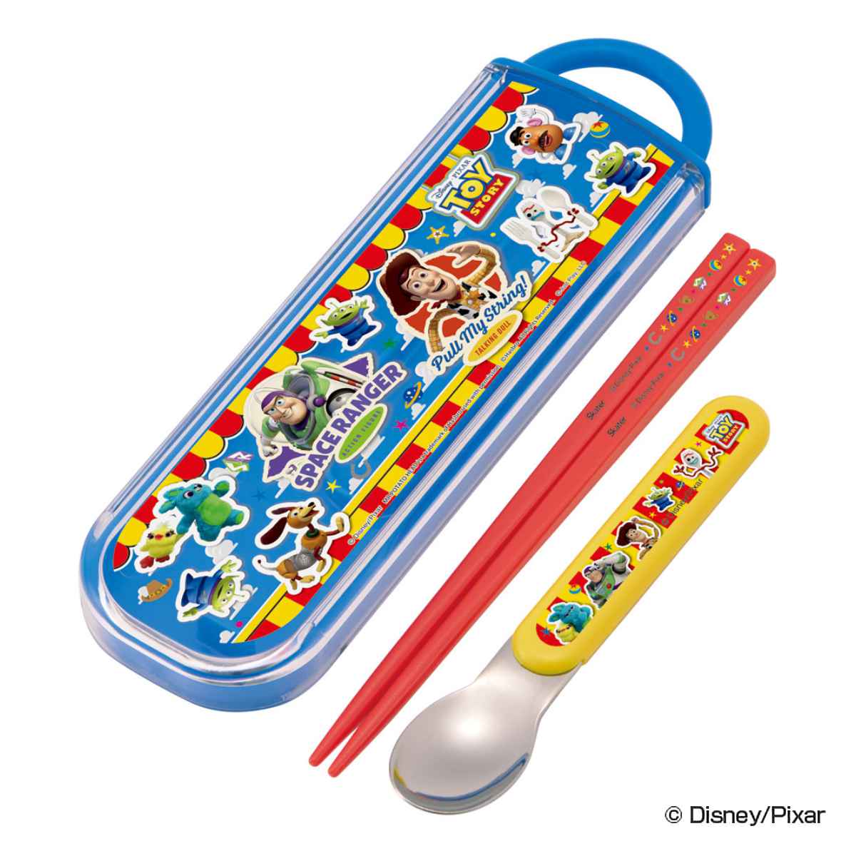 コンビセット 抗菌 箸 スプーン トイ・ストーリー ( トイストーリー 食洗機対応 お箸 箸箱 スライド式 カトラリー 子供 食洗機OK カトラリーセット AG...