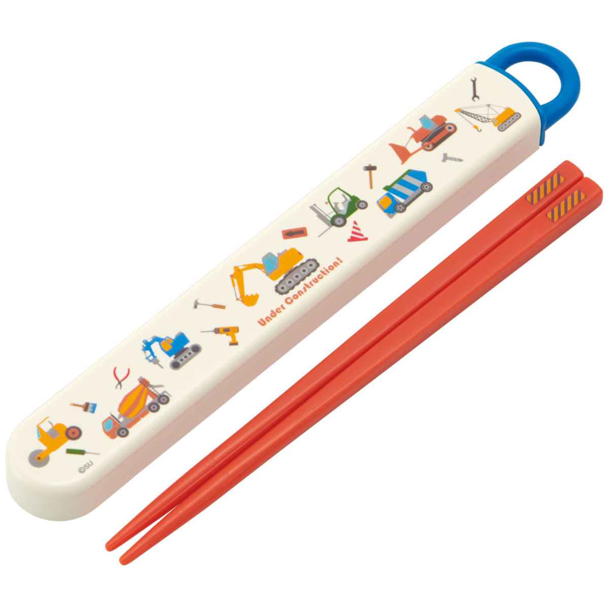 箸箱セット 箸 16.5cm 抗菌 はたらくクルマ ( 食洗機対応 お箸 箸箱 16.5センチ AG 銀 カトラリー 日本製 子供 くるま 食洗機OK お弁当用...