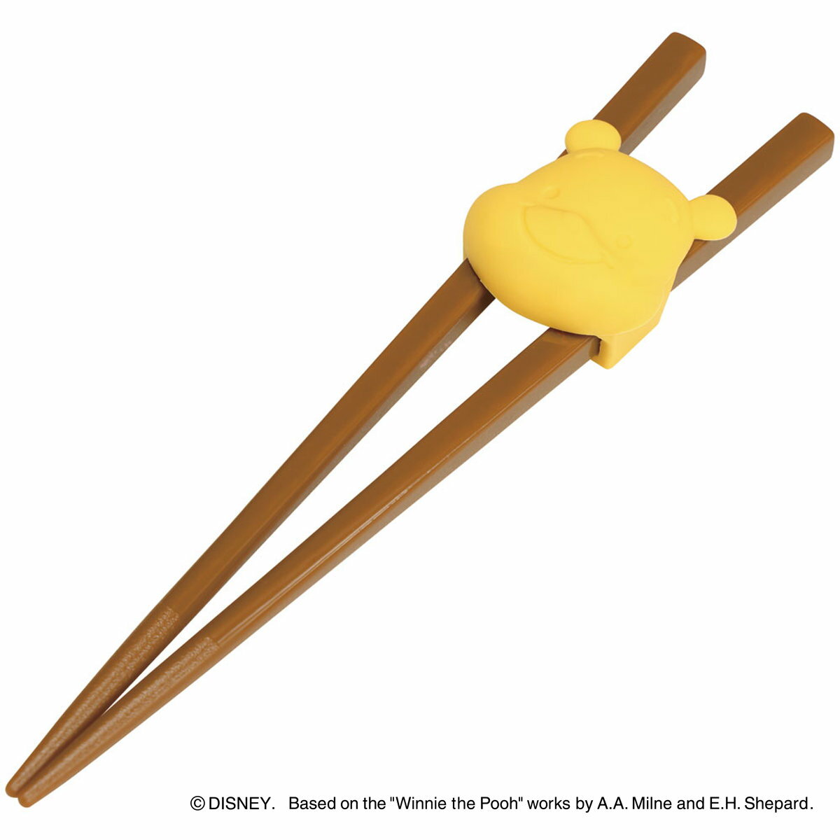 トレーニング箸 16.5cm ホルダー付き くまのプーさん プラスチック （ おけいこ箸 躾箸 躾け箸 練習箸 ..