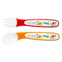 スプーン フォーク セット ハイマイズー ベビー食器 ( HI!MYZOO 食器 ベビースプーン ベビーフォーク 子供用 プラスチック製 離乳食 子供用食器 カ...