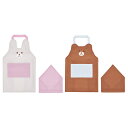 エプロン 三角巾 セット 子供用 100〜110cm ( 子供用エプロン 園児用 子ども用 キッズエプロン 三角巾付き 子供 着脱しやすい 袖なし かぶるだけ ...
