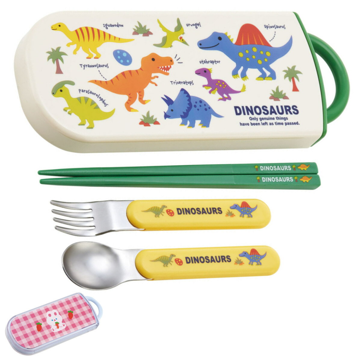 トリオセット 抗菌食洗対応トリオセット キャラクター ( 恐竜 うさぎ 箸 スプーン フォーク 日本製 子供 幼稚園 保育園 給食 キッズ 男の子 女の子 きょ...