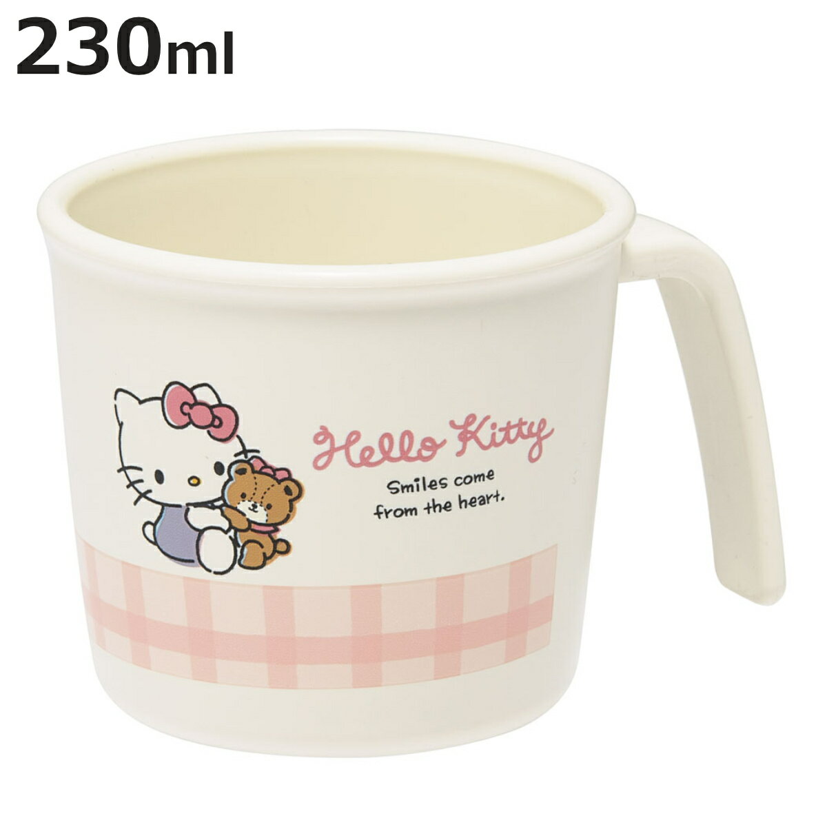 コップ ベビー用 PP製 持ち手付き 抗菌 5ヶ月 ハローキティ ( サンリオ キティ マグカップ 230ml 子供用 食器 耐熱 ハンドル付き 食洗機対応 レ...