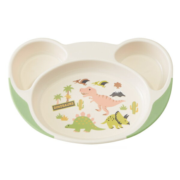 ランチプレート 23cm ディノサウルス 恐竜 ランチ皿 食器 （ 電子レンジ対応 食洗機対応 仕切り皿 ベビ..