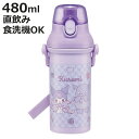 水筒 480ml 抗菌直飲プラボトル クロミビックリボン ( クロミ 子供用 抗菌 プラスチック製 ダイレクトボトル 直飲み ワンタッチ 日本製 抗菌加工 AG...