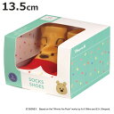 ソックス シューズ ベビー ギフトボックス L 13.3cm くまのプーさん ( ソックスシューズ 靴下 くつした トレーニングシューズ 赤ちゃん 子ども プレゼント ファーストシューズ ルームシューズ 出産祝い BOX入り ギフト かわいい )【3980円以上送料無料】