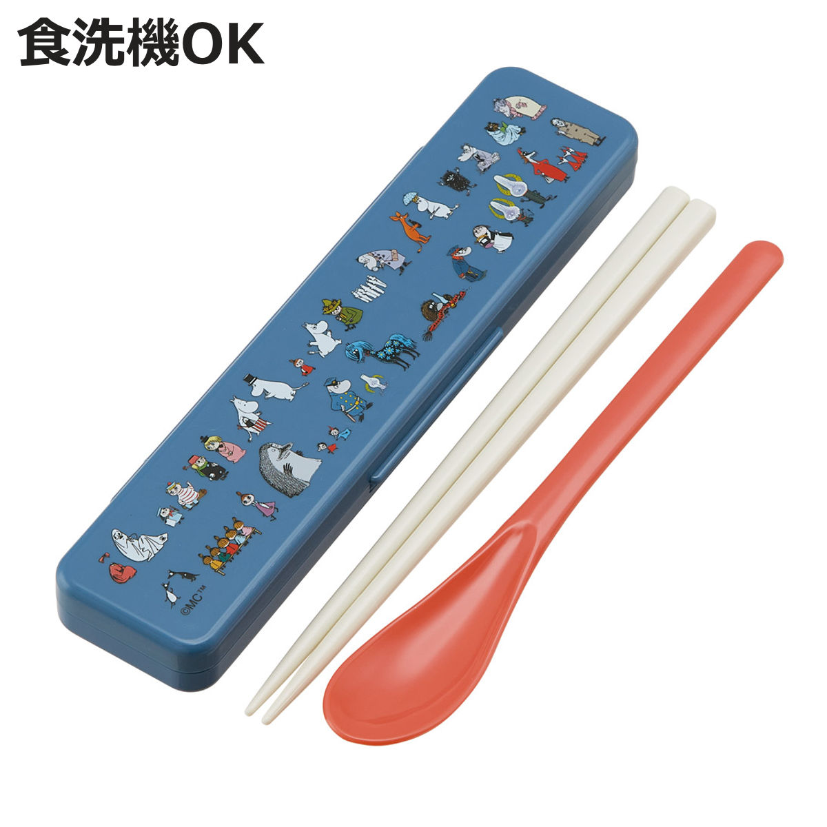 コンビセット ムーミン80 箸 スプーン ( ムーミン 食洗機対応 18センチ お箸 音の鳴らない カトラリー 日本製 食洗機OK カトラリーセット 持ち運び ...