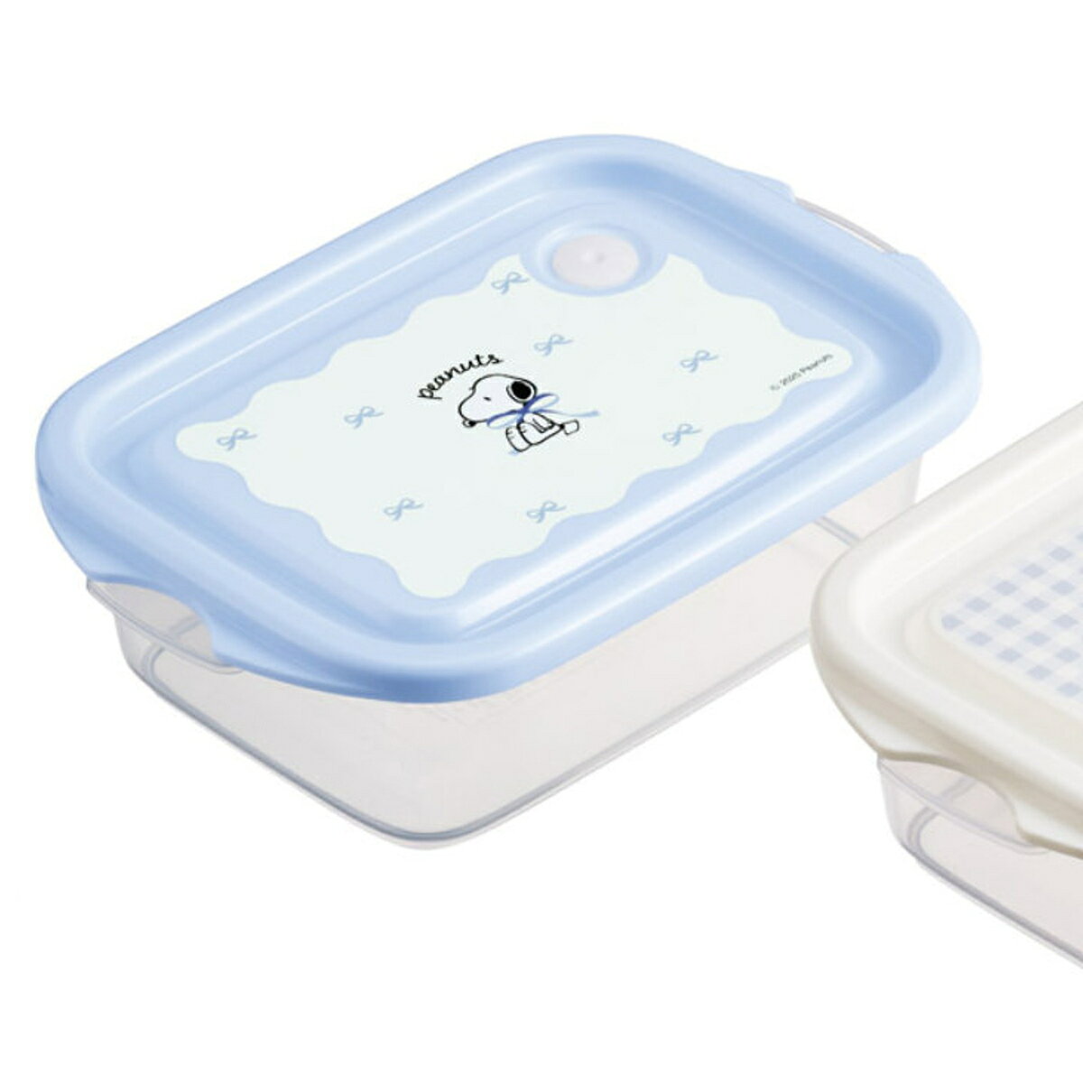 お弁当グッズのカラフルボックスの弁当箱 500ml シールボックスM 2個入 ブルーリボン スヌーピー （ お弁当箱 シールボックス M 2個セット レンジ対応 保存容器 2個 セット ランチボックス 電子レンジ 対応 1段 アウトドア ）【3980円以上送料無料】｜アングル3