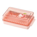 バターケース 定量カッティング付 ハローキティ 先割れナイフ付 電子レンジ可 ( バター容器 バター保存 バター ケース カット ナイフ付き 保存容器 バター入...