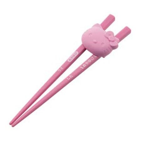 トレーニング箸 17cm 右利き専用 シリコンホルダー付き 箸 子供用 ハローキティ （ おけいこ箸 躾箸 練習箸 しつけ箸 躾け箸 KITTY キティ 子供用食器 ） 【3980円以上送料無料】のサムネイル