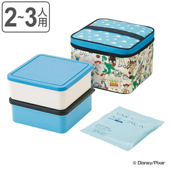 お弁当箱 2段 行楽ランチセット トイ・ストーリー 2240ml ランチボックス （ ランチケース 弁当箱 保冷バッグ付き 保冷剤付き ランチバッグ付き メッシュポケット付き 大容量 大人数 ウッディ バズ・ライトイヤー ） 【3980円以上送料無料】のサムネイル