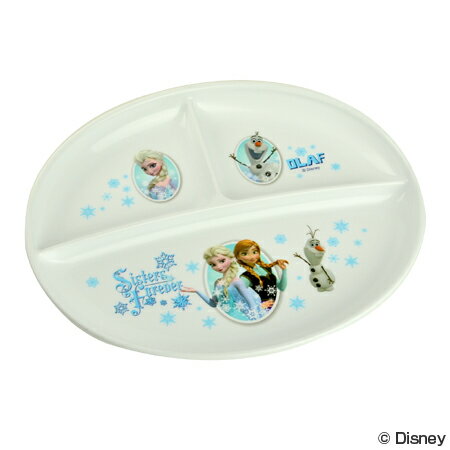 ■在庫限り・入荷なし■ランチプレート　ランチ皿　アナと雪の女王　食洗機対応　子供用食器　キャラクター （ お皿 プラスチック製 食器　ディズニー ）のサムネイル