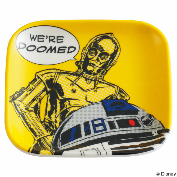 特価 【アウトレット セール】 小皿 メラミンミニプレート 四角 スターウォーズ STAR WARS メラミン製 キャラクター （ 子供用食器 お皿 プレート 割れにくい キッズ用食器 スター・ウォーズ ） 【3980円以上送料無料】のサムネイル