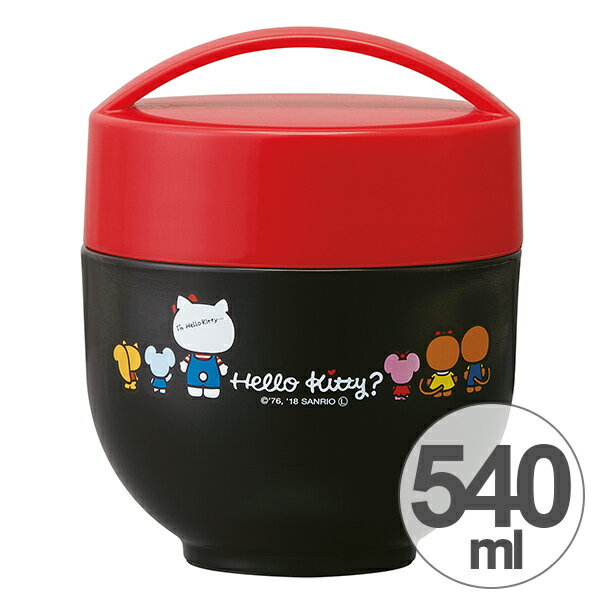 保温弁当箱 ランチボックス どんぶり型 コンパクトタイプ ハローキティ I'm kitty 540ml （ 丼 麺 お弁当箱 保温 保冷 超軽量 保温丼カフェ丼 弁当箱 ランチジャー キティちゃん キャラクター ） 【3980円以上送料無料】のサムネイル
