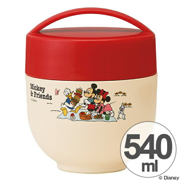 保温弁当箱 ランチボックス どんぶり型 コンパクトタイプ ミッキー Mickey&Friends ピクニック 540ml （ 丼 麺 お弁当箱 保温 保冷 超軽量 保温丼カフェ丼 弁当箱 ランチジャー キャラクター ミッキーマウス ディズニー ）【3980円以上送料無料】