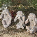 オブジェ デコール セメントオブジェ 見ザル聞カザル言ワザル 3匹組 ( 置物 サル 猿 セメント オブジェ オーナメント ガーデンオーナメント 庭 インテリア 雑貨 屋外 ガーデン雑貨 中型 アニマル )【3980円以上送料無料】