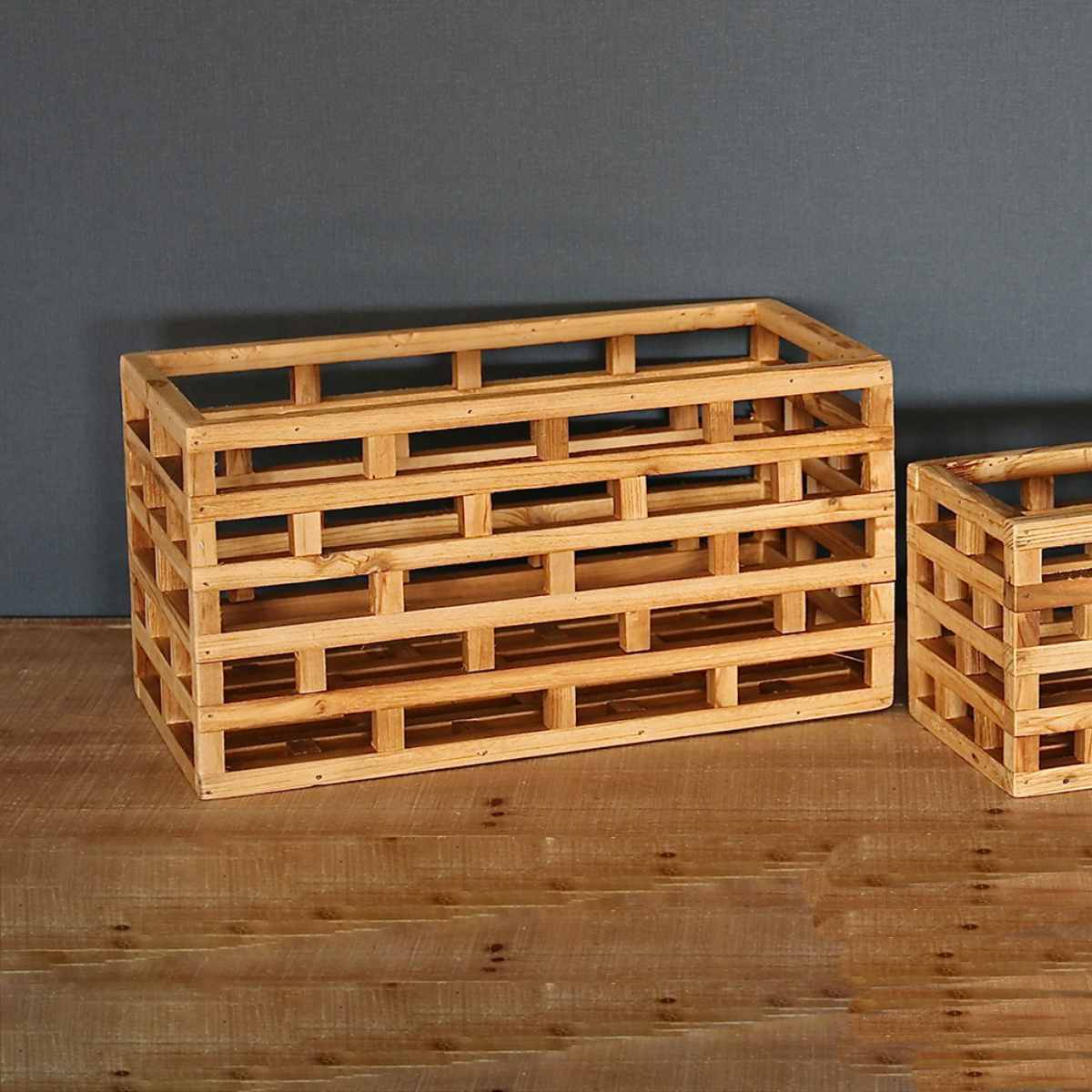 花台 TUMU ウッドディスプレイボックスワイド Mサイズ （ プランター台 フラワーラック 飾り台 プランター フラワー プランターボックス 室内 飾る 鉢 台 ボックス型 天然木 置く 植物 観葉植物 花 園芸 インテリア オブジェ ）【3980円以上送料無料】