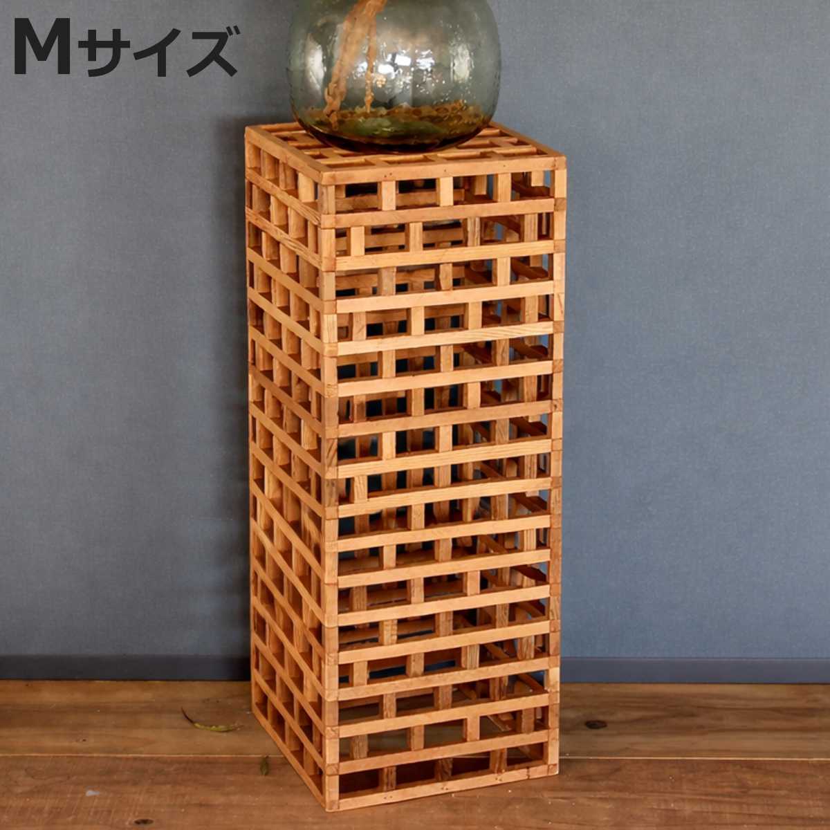 Flower Stand - 花台 TUMU ウッドディスプレイボックスハイ Mサイズ （ プランター台 フラワーラック 飾り台 プランター フラワー プランターボックス 室内 飾る 鉢 台 ボックス型 天然木 置く 植物 観葉植物 花 園芸 インテリア オブジェ ）【3980円以上送料無料】