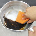 フライパンブラシ ステンレス鍋みがき ( 日本製 スポンジ 食器用スポンジ 研磨材入り 不織布 ステンレス用 水だけ 台所スポンジ クリーナー 鍋用スポンジ 鍋...