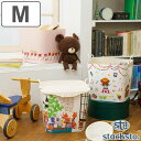 バスケット バケット M 25L くまのがっこう 収納 絵本 子供部屋 ( baquet 収納ボックス 柔らかい 軽量 持ち手付き 収納ケース ランドリーバスケ...