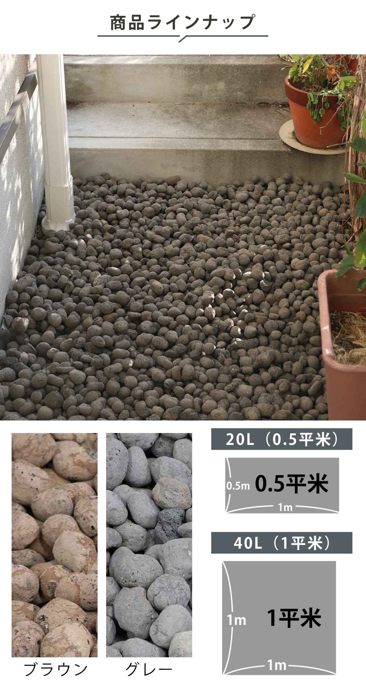 砂利 セラミック防犯砂利 20L 40L 0.5平米 1平米 （ 防犯ジャリ 防犯砂利 敷き砂利...