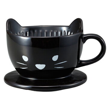 ドリッパー コーヒー ねこ 一人用 おもしろ食器 陶器 ( コーヒードリッパー 食洗機対応 電子レンジ対応 ドリップ ネコ 猫 黒猫 黒ねこ 一杯用 珈琲 磁器 陶磁器 アニマル 動物 )【3980円以上送料無料】
