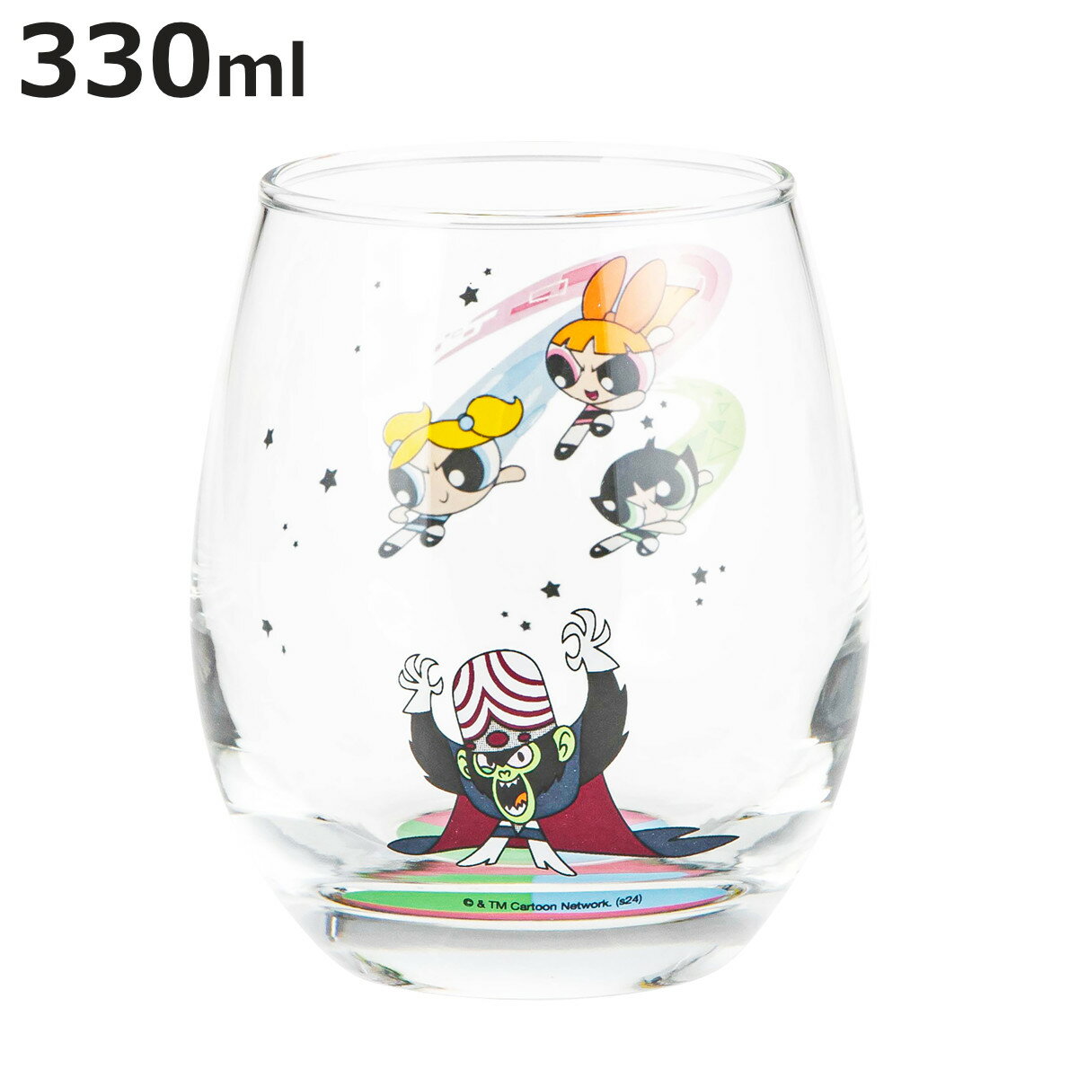 유리 330ml 3D 유리 파워 퍼프 걸즈 초강력 삼인딸 (유리 일본제 캐릭터 컵 텀블러 귀여운 상품 파와 퍼프) [3980 엔 이상 무료 배송]